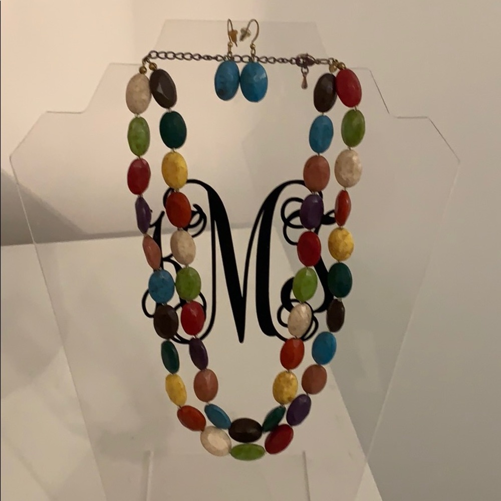 Beaded Statement Necklace Set